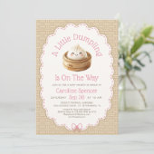 Little Dumpling Baby Shower 招待状 (スタンド正面)