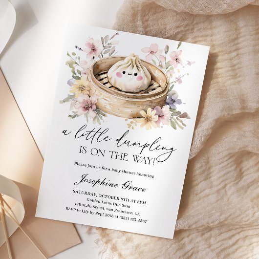 Little Dumpling Dim Sum Baby Shower 招待状