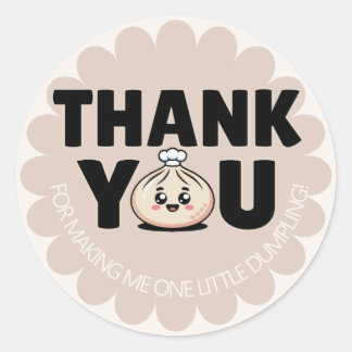 Little Dumpling Girl 1st Birthday ラウンドシール