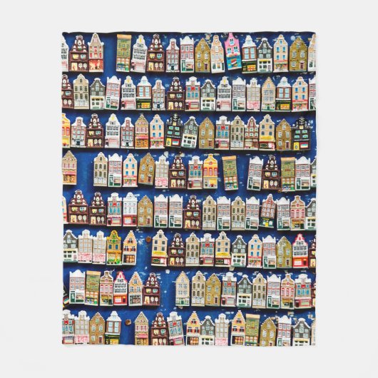 Little Dutch souvenirs and gifts - shoes windmills フリースブランケット (正面)