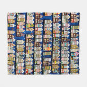 Little Dutch souvenirs and gifts - shoes windmills フリースブランケット (正面(横))