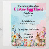 Little Easter Bunnies Egg Hunt Invitation (正面/裏面)