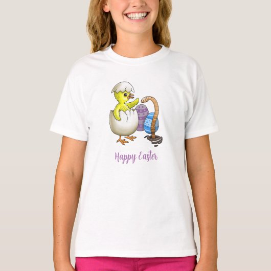 Little Easter chick and the Earthworm Tシャツ (正面)
