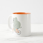 Little Elephant On A Bike ツートーンマグカップ (正面左)