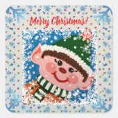 Little Elf Sticker スクエアシール (正面)