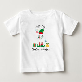 Little Elf's First Christmas Adventure Baby T-Shir ベビーTシャツ