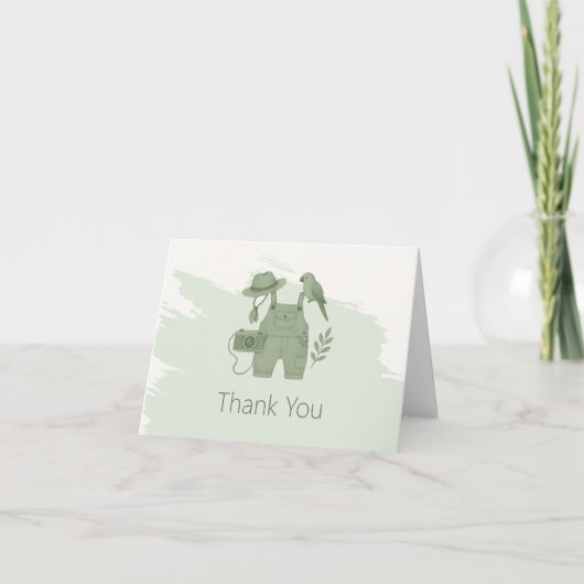 Little Explorer Adventure Baby Shower  サンキューカード (正面)