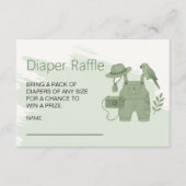 Little Explorer Baby Shower Diaper Raffle エンクロージャーカード (正面)