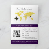 little explorer Baby Shower Passport Card 案内状 (内部)