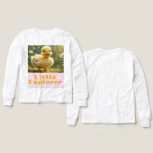 Little Explorer – Cute Duckling Kids T-Shirt (デザイン 正面＆背面)