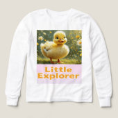 Little Explorer – Cute Duckling Kids T-Shirt (デザイン正面)