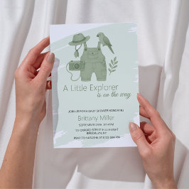 Little Explorer Gender Neutral Baby Shower 招待状