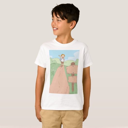 Little Explorer Hiking Adventure Tシャツ (正面フル)