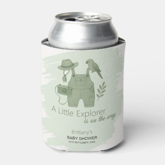 Little Explorer Is On The Way Baby Shower 缶クーラー (缶正面)