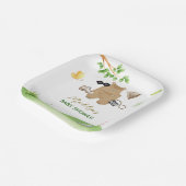 Little Explorer Woodland Forest Hiking Baby Shower ペーパープレート (傾斜あり)