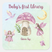 Little Fairy Baby's first library スクエアシール (正面)