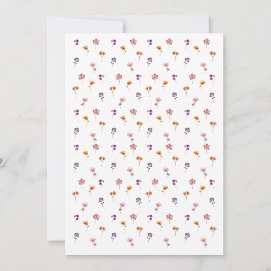 Little Fairy First Door Birthday 招待状 (裏面)