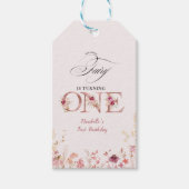 Little Fairy Floral Garden First Birthday  ギフトタグ (正面)