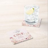 Little Fairy Floral Garden First Birthday  スクエアペーパーコースター (インサイチュ)