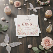 Little Fairy Floral Garden First Birthday  スタンダードカクテルナプキン