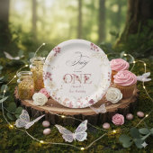 Little Fairy Floral Garden First Birthday  ペーパープレート
