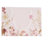 Little Fairy Floral Garden First Birthday  ラージペーパーバッグ (裏面)