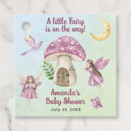 Little Fairy is on the way Baby shower フェイバータグ