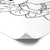 Little Fairy on a Toadstoolカラーリングページ ポスター (角)