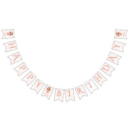 Little Fairy Pink Butterfly Any Age  バンティングフラッグ