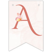 Little Fairy Pink Butterfly Any Age  バンティングフラッグ (第3の旗)