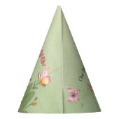 Little Fairy Pink Castle Butterfly Any Age  パーティーハット (裏面)