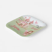 Little Fairy Pink Castle Butterfly Any Age  ペーパープレート (傾斜あり)