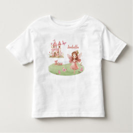 Little Fairy Pink Castle Butterfly Any Age T-Shirt トドラーTシャツ