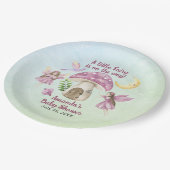 Little Fairy Whimsical Baby Shower ペーパープレート (アングル)
