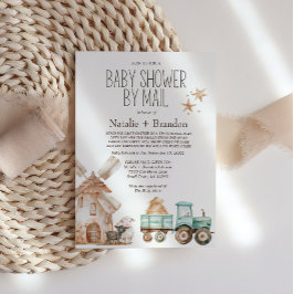 Little Farm Nursery Animals By Mail ベビーシャワー 招待状
