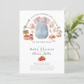 Little Farmer Girl Baby Shower Invitation 招待状 (スタンド正面)