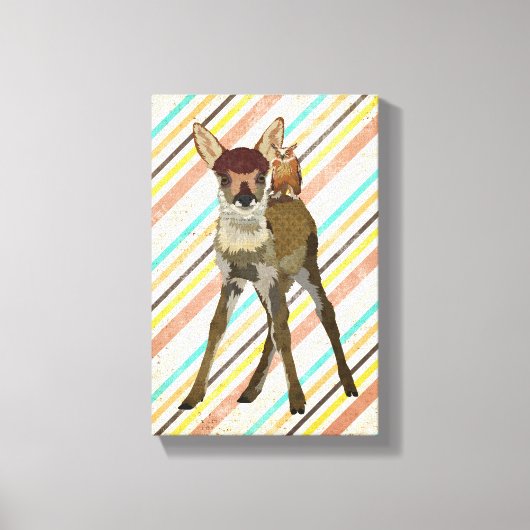 LITTLE FAWN & OWLキャンバス キャンバスプリント (正面)