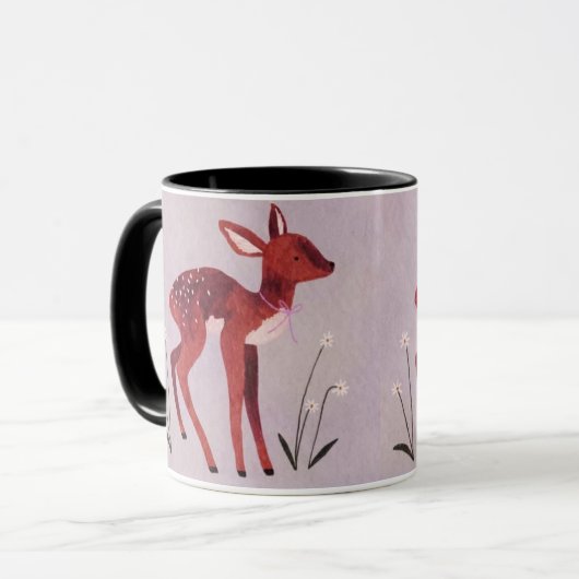Little Fawn Whimsical Mug マグカップ (正面左)
