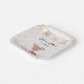 Little Fawn Woodland First Birthday ペーパープレート (傾斜あり)