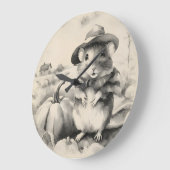 Little field mouse farming  ラージ壁時計 (傾斜)