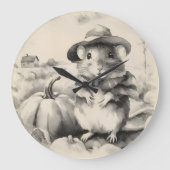 Little field mouse farming ラージ壁時計 (正面)
