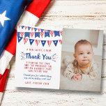 Little Firecracker 7月1日の誕生日の写真4th サンキューカード<br><div class="desc">7月感謝してい1日の誕生日の写真サンキューカードの4thこれらのトレンディーの赤と青のバンティングフラグとスタイルであなたを言う。テンプレートの写真と言葉はパーソナライズする簡単であり、彼らがこれらの素晴らしいyousを受け取るとき、あなたの家族と友人は興奮し感謝していている。</div>
