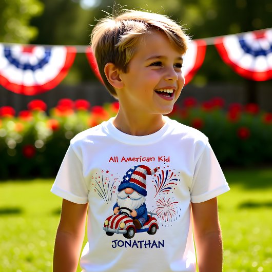 Little Firecracker Gnome Kid  Tシャツ