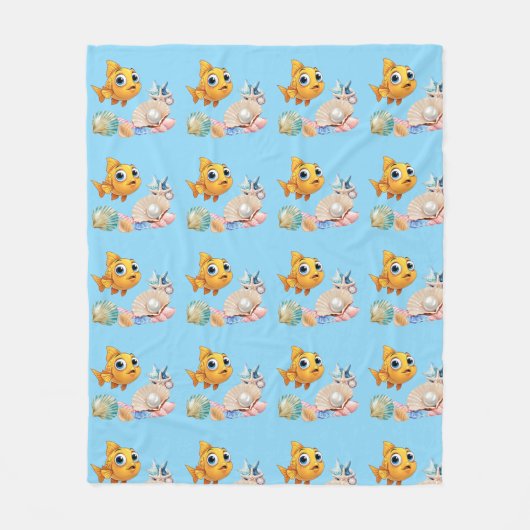 Little Fish Fleece Blanket フリースブランケット (正面)