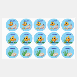 Little Fish Waterproof Labels ラベル