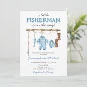 Little Fisherman Baby Shower 招待状 (スタンド正面)