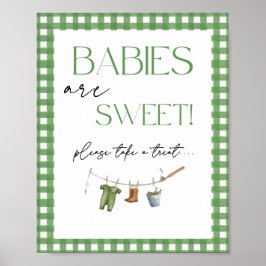 Little Fisherman Baby Shower Babies are Sweet ポスター
