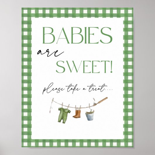 Little Fisherman Baby Shower Babies are Sweet ポスター (正面)