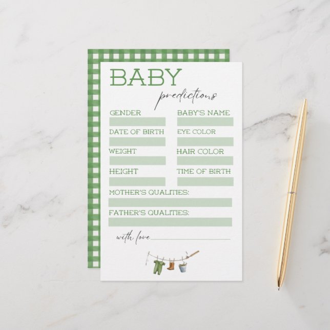 Little Fisherman Baby Shower Predictions (正面/裏面インサイチュ)