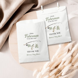 Little Fisherman Clothesline Fishing Baby Shower フェイバーバッグ